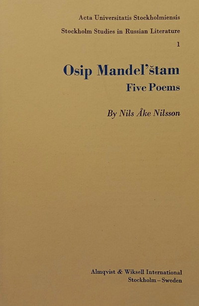 Nilsson N.Å. Osip Mandelstam: five poems (used)